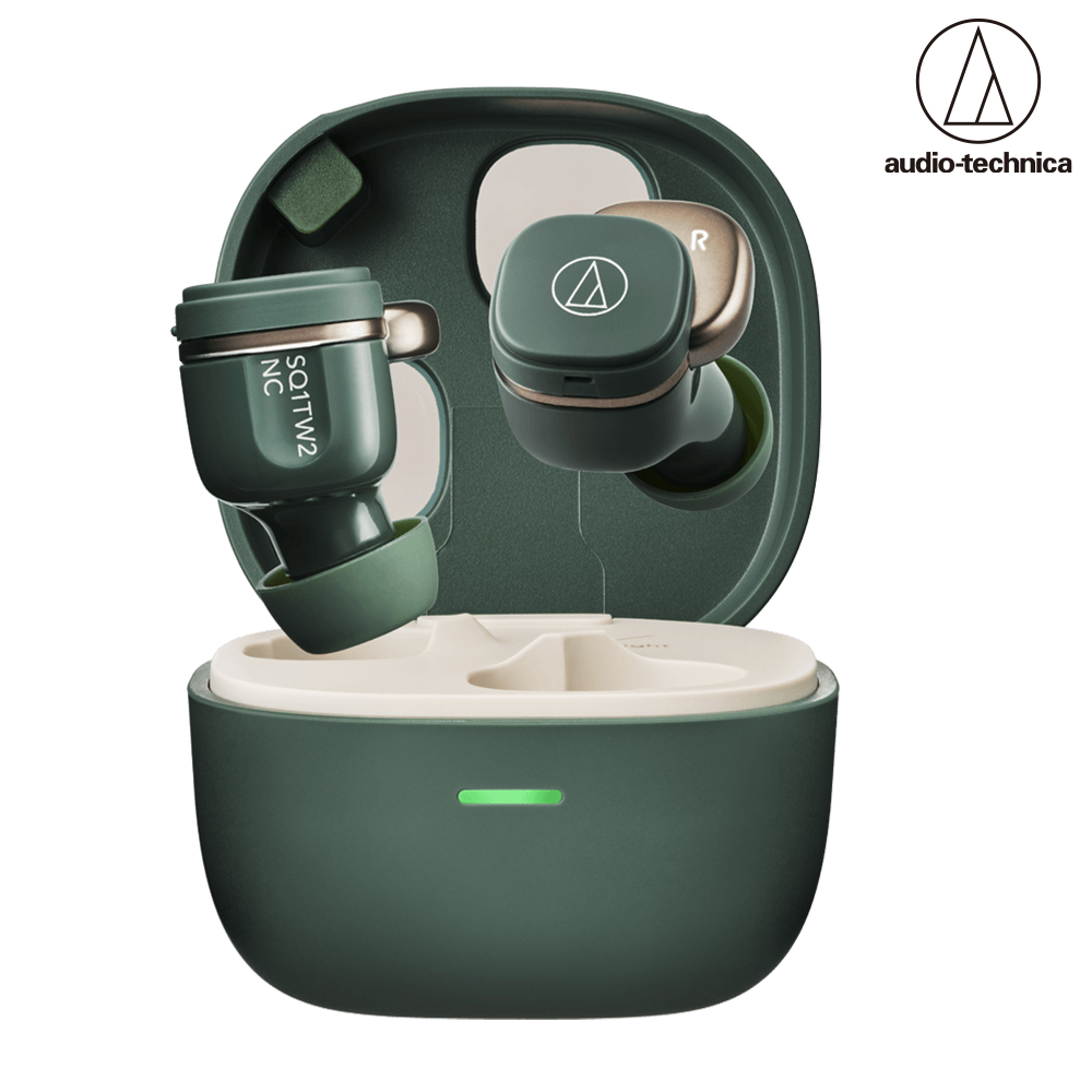 audio-technica 鐵三角 ATH-SQ1TW2NC 主動降噪 真無線耳機 綠色 | 誠品線上