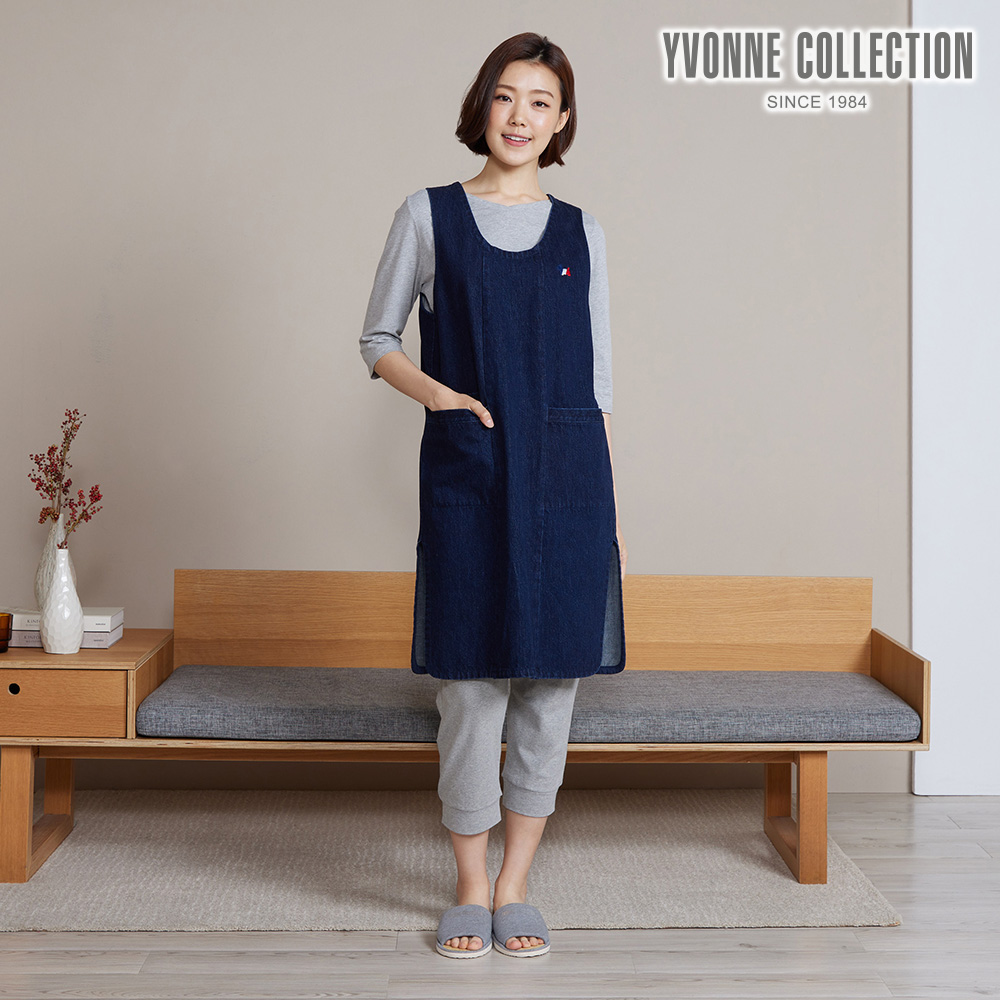 YVONNE COLLECTION梗犬牛仔圍裙-丈青