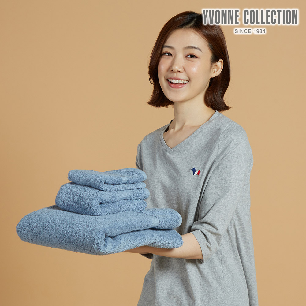 YVONNE COLLECTION 純棉大浴巾 (74x140cm)-藍