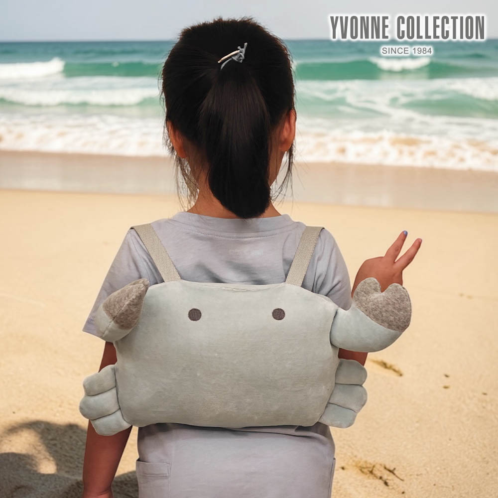 YVONNE COLLECTION 螃蟹背包萬用毯-湖水綠