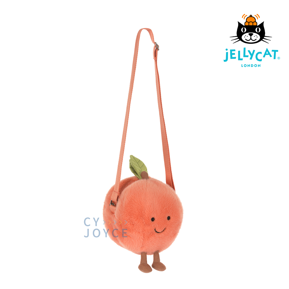 Jellycat趣味水蜜桃斜背包│ 誠品線上