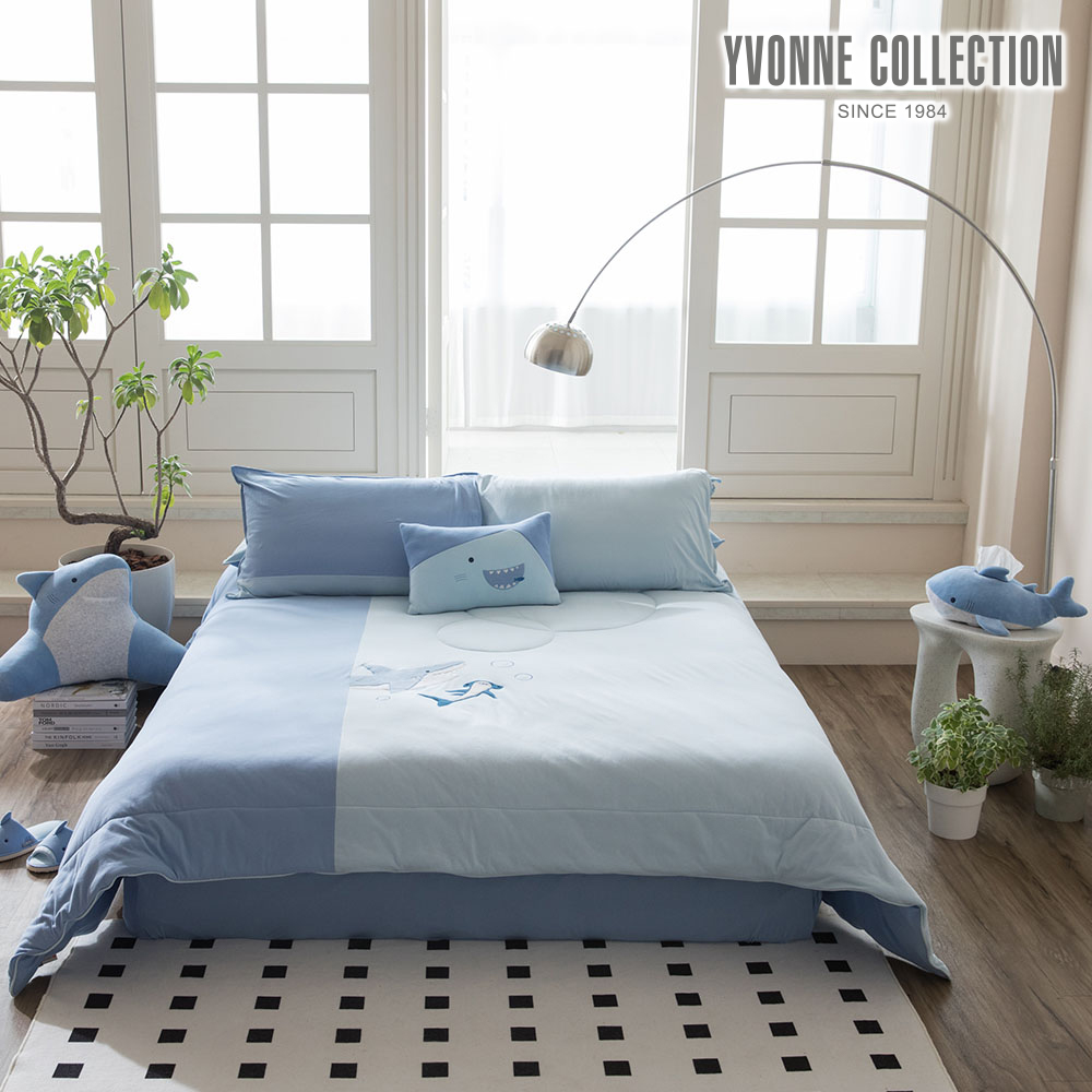 YVONNE COLLECTION 北極熊 雙人四季被(6x7呎)-浮水藍