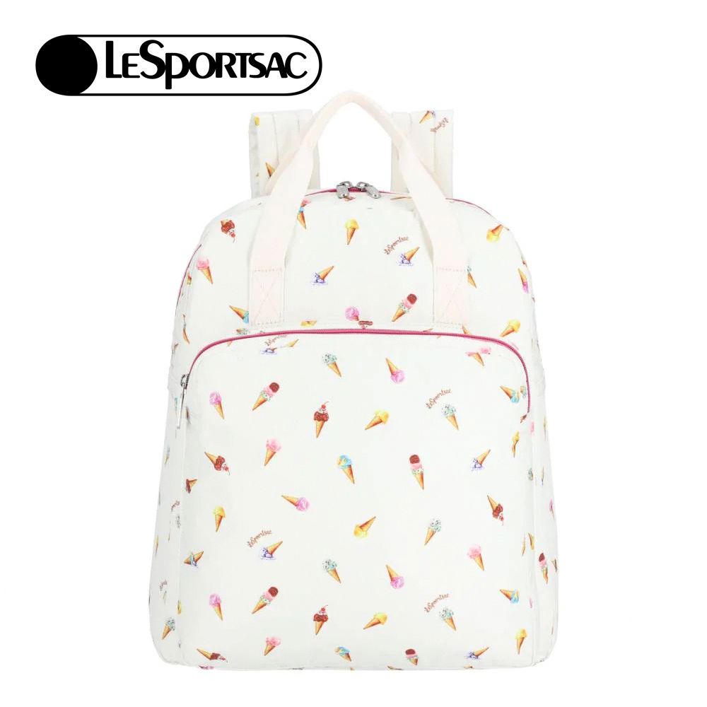 Lesportsac Medium E/W Backpack 旅行後背包 書包 運動背包 送禮 推薦(繽紛冰淇淋)