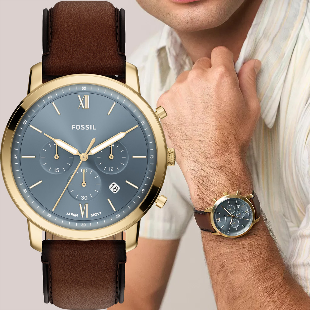 FOSSIL Neutra 復古紳士計時手錶-44mm(FS6162)