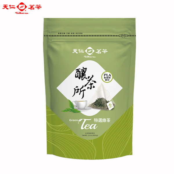 【天仁茗茶】天仁釀茶所三角茶包 特選綠茶(2.8g*36入)