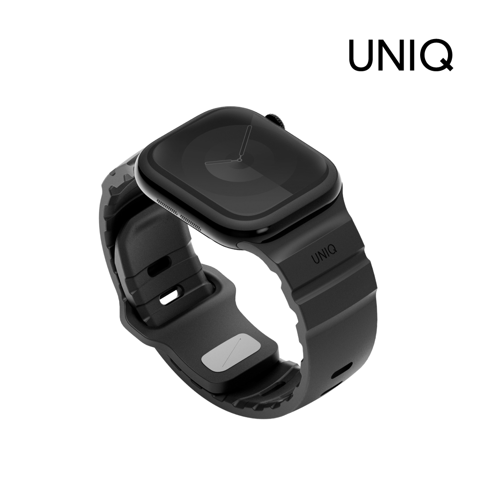 UNIQ 新加坡 Alton Apple Watch 防水矽膠雙色錶帶/ 42/41/40mm/ 黑