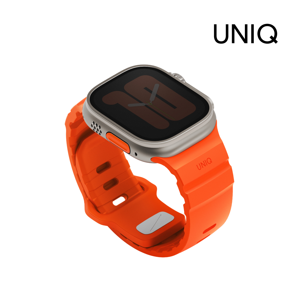 UNIQ 新加坡 Alton Apple Watch 防水矽膠雙色錶帶/ 49/46/45/44mm/ 橘