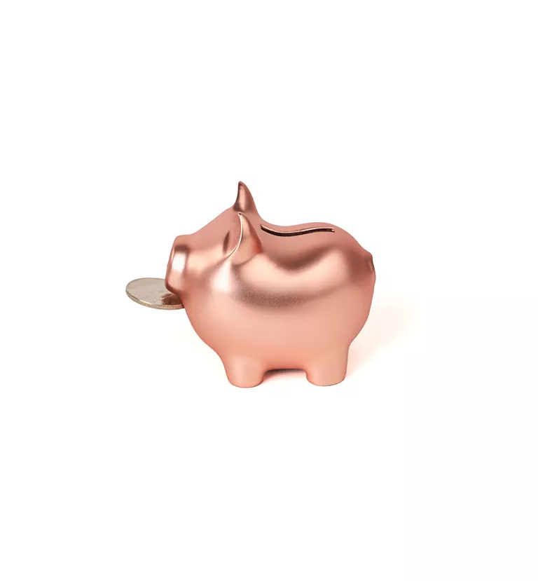 金豬擺飾 捌 8cm 霧玫金
