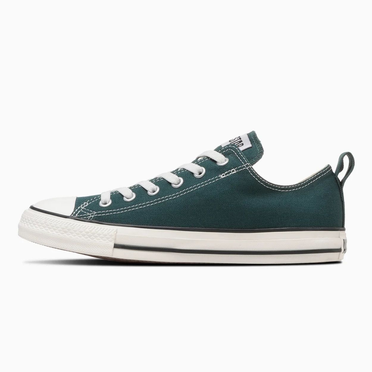 日本限定 Converse ALL STAR FREELACE OX 低筒 免綁鞋帶懶人帆布鞋/ 深綠色/ 預購 23.5 cm