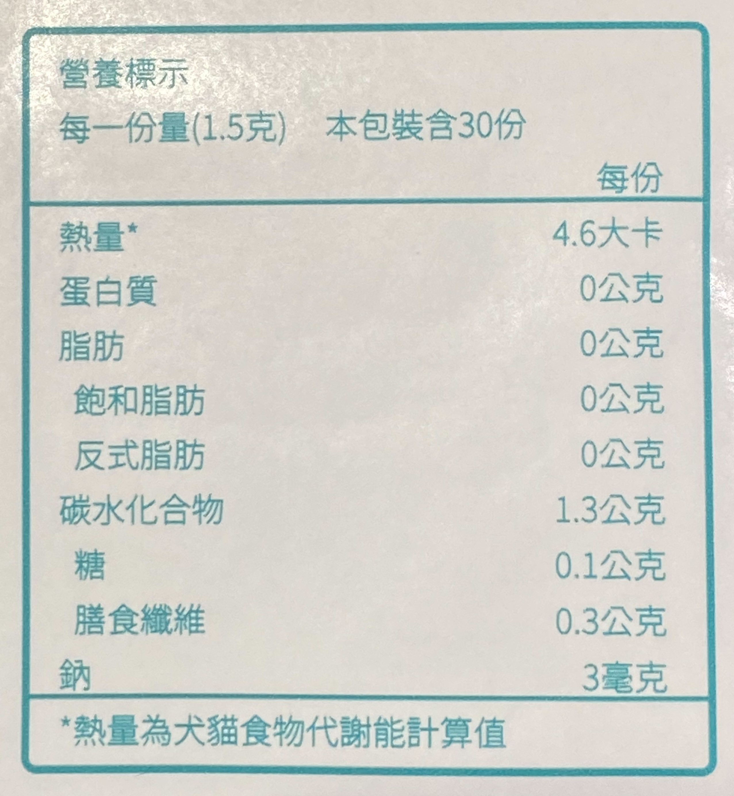 營養標示