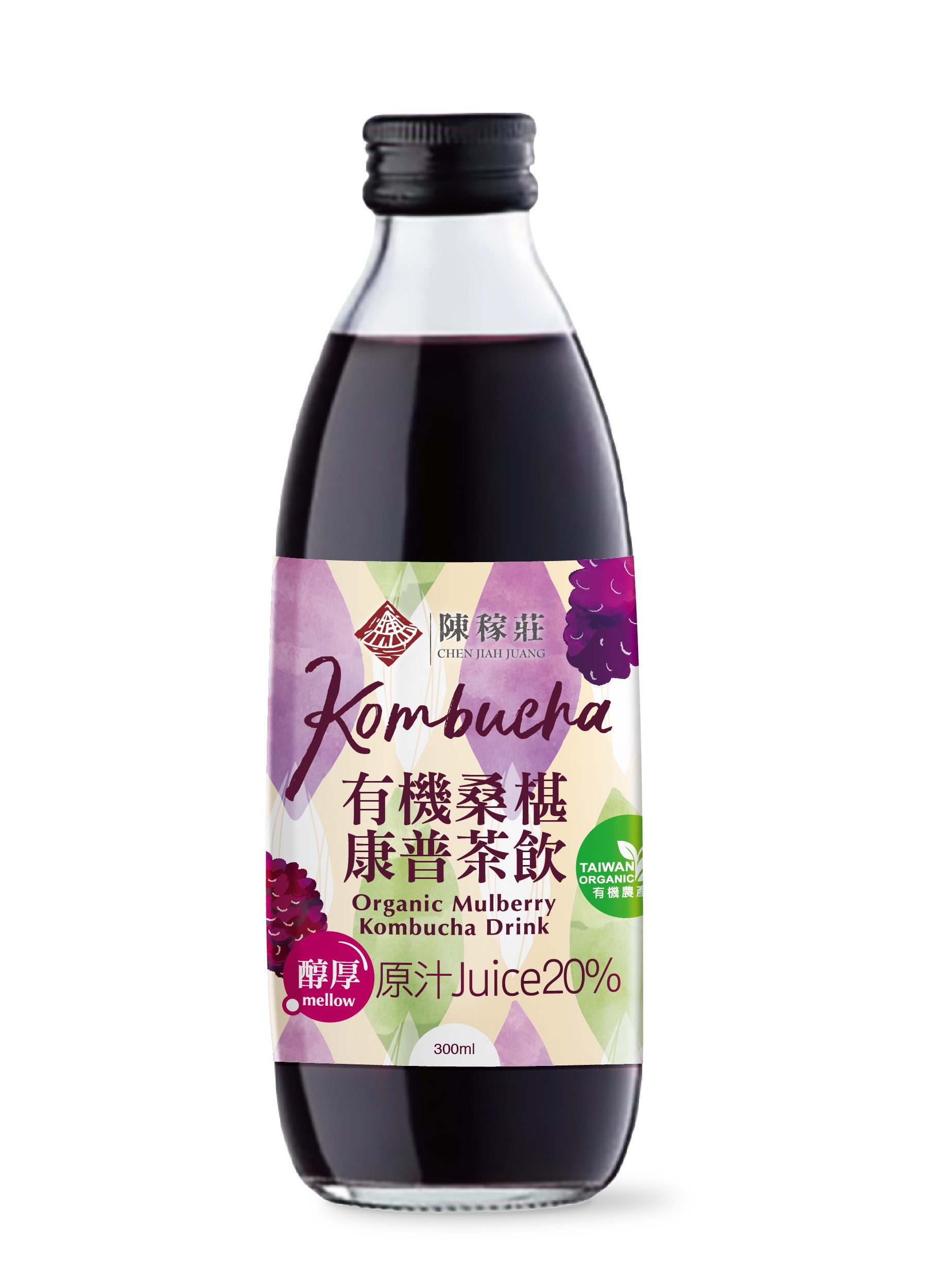 陳稼莊有機桑椹康普茶飲/ 300ml