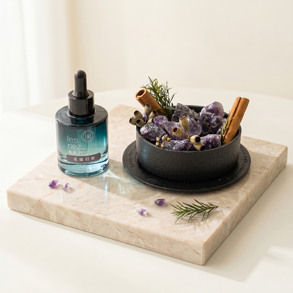 les nez水晶香氛能量寶盒 療癒紫水晶 花園幻境