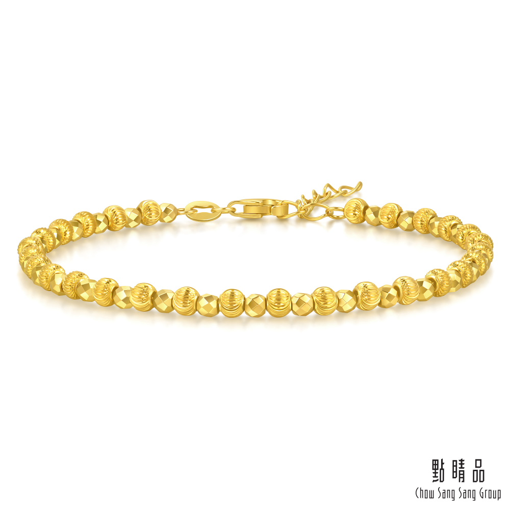 【網路獨家款】點睛品 金閃泡泡 黃金手鍊_計價黃金