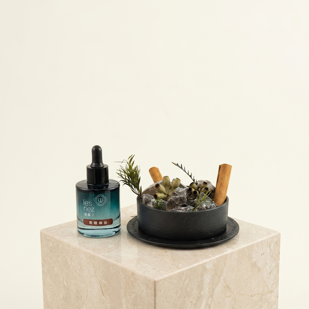 les nez水晶香氛能量寶盒 守護茶晶 紫檀幽谷