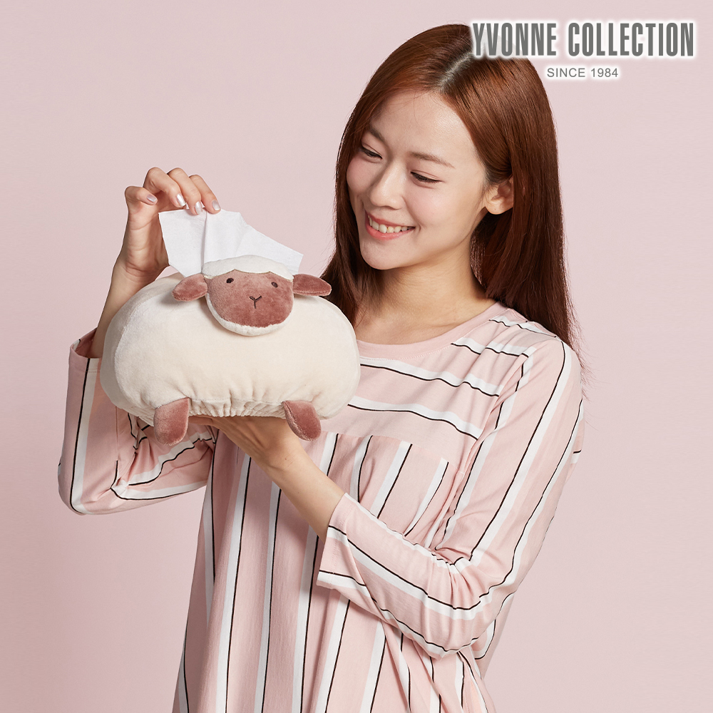 YVONNE COLLECTION 黑鼻羊面紙套-羊絨白
