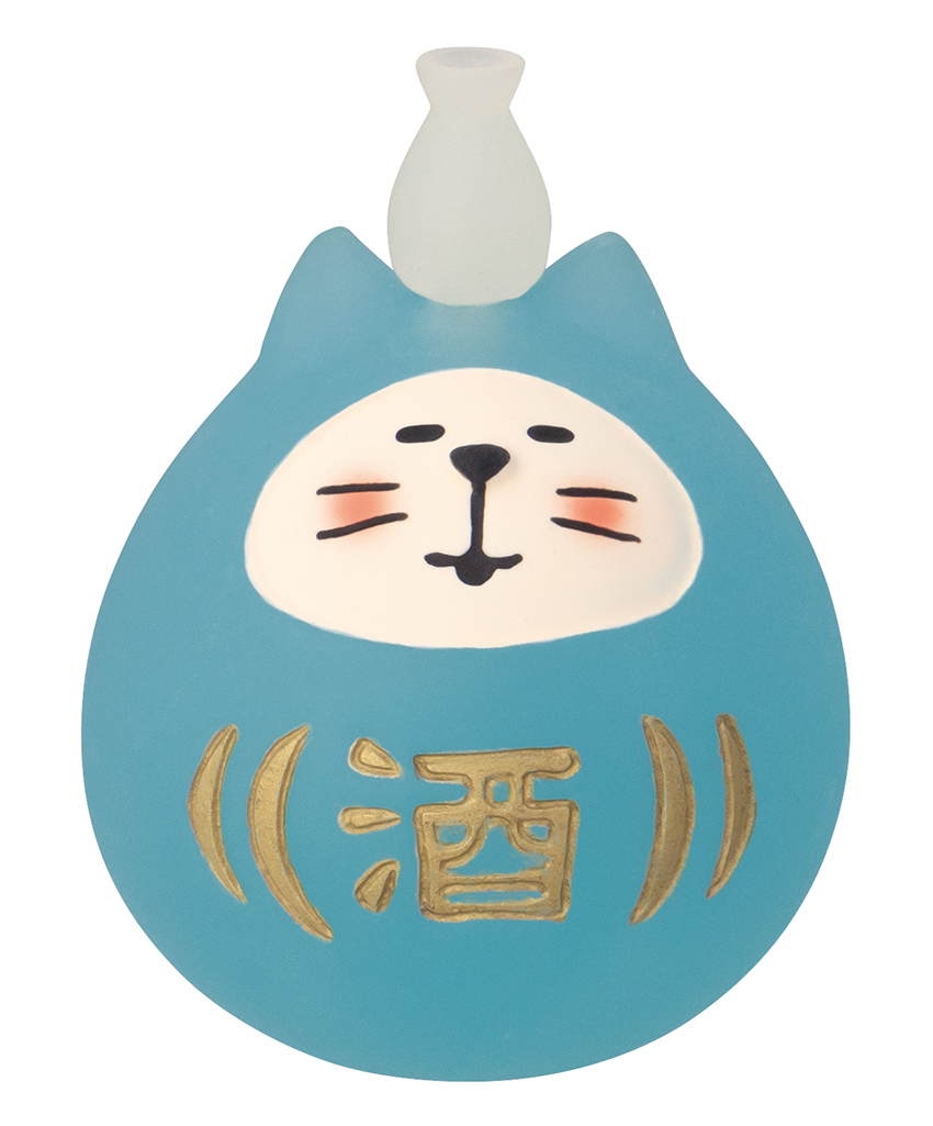 日本 DECOLE Concombre 夏季公仔/ 微醺貓達摩/ 冷酒