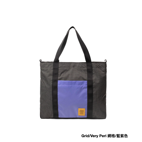 TOPO DESIGNS Mountain Essential Tote山系日常托特包/ Grid/Very Peri 網格/藍紫色
