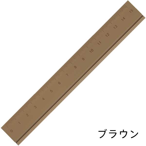日本 SLIP-ON 鋁製直尺/ 15cm/ 棕