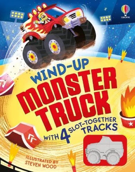 Wind-up Monster Truck: With 4 Slot-Togther Tracks