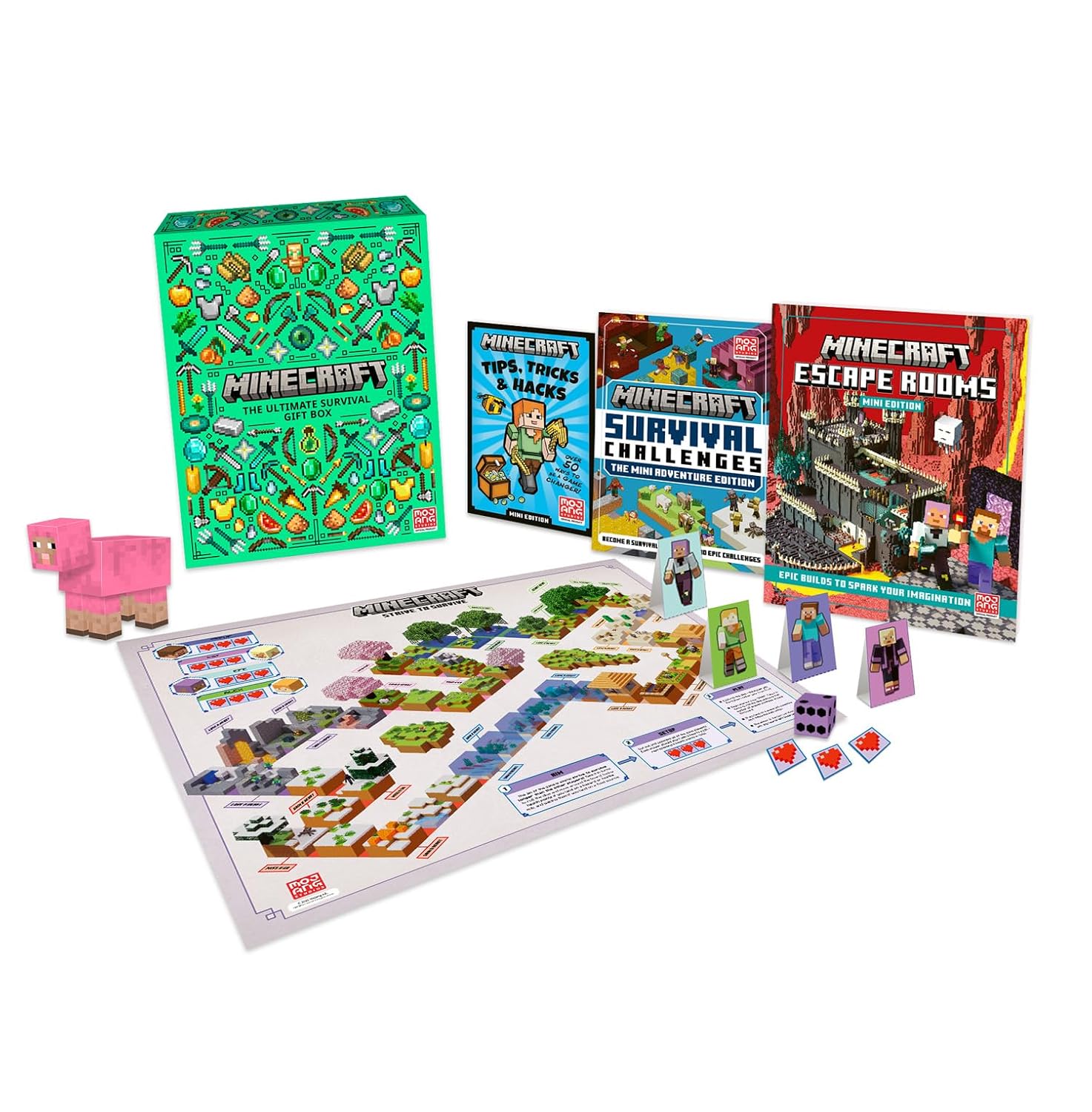 Minecraft The Ultimate Survival Gift Box (附綿羊小公仔/海報/3冊合售)