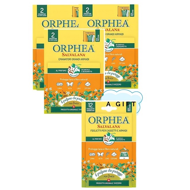 義大利Orphea歐菲雅 佛手柑衣物環境保護品(6個/3盒)贈掛片(12/片)