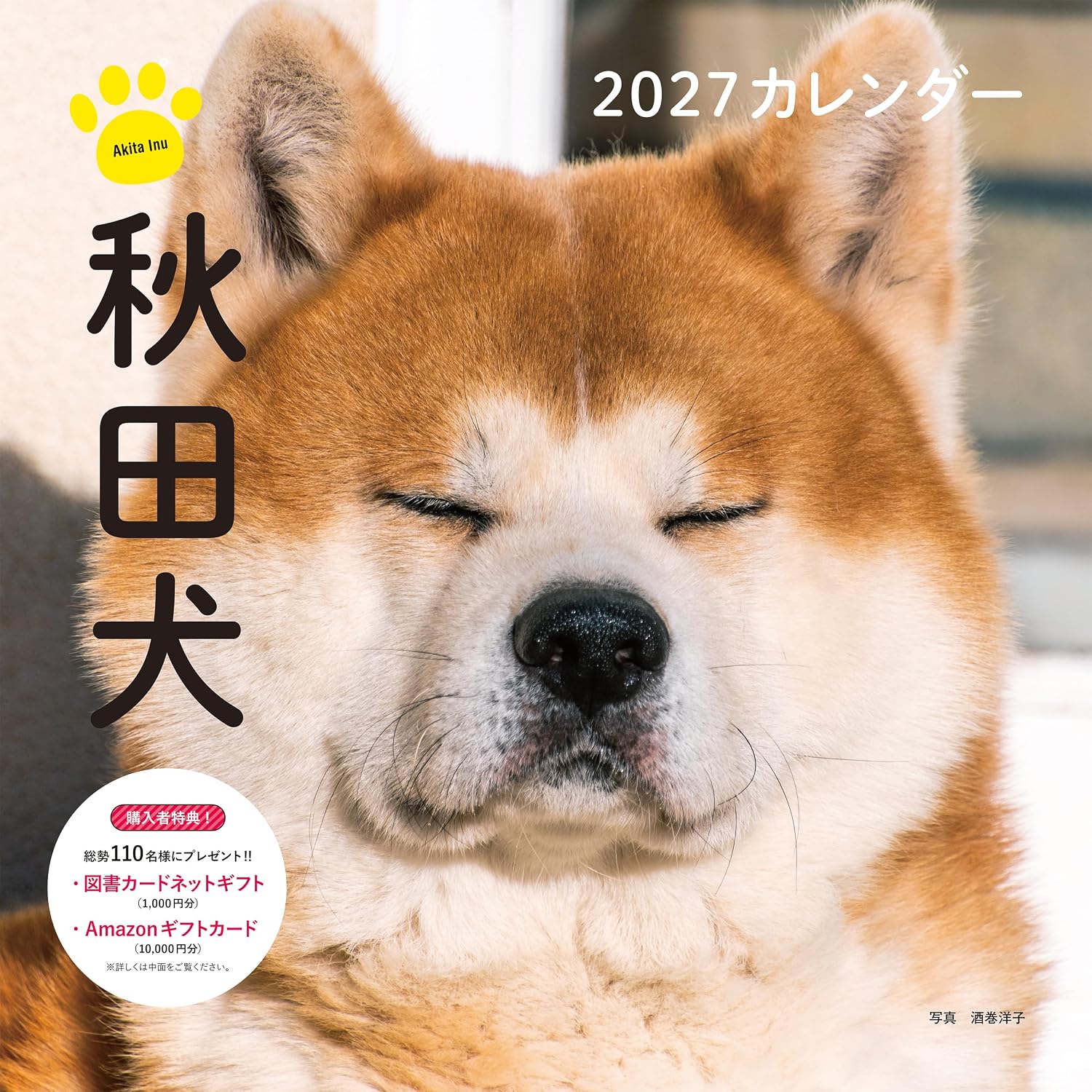 秋田犬カレンダー 2027 [カレンダー]