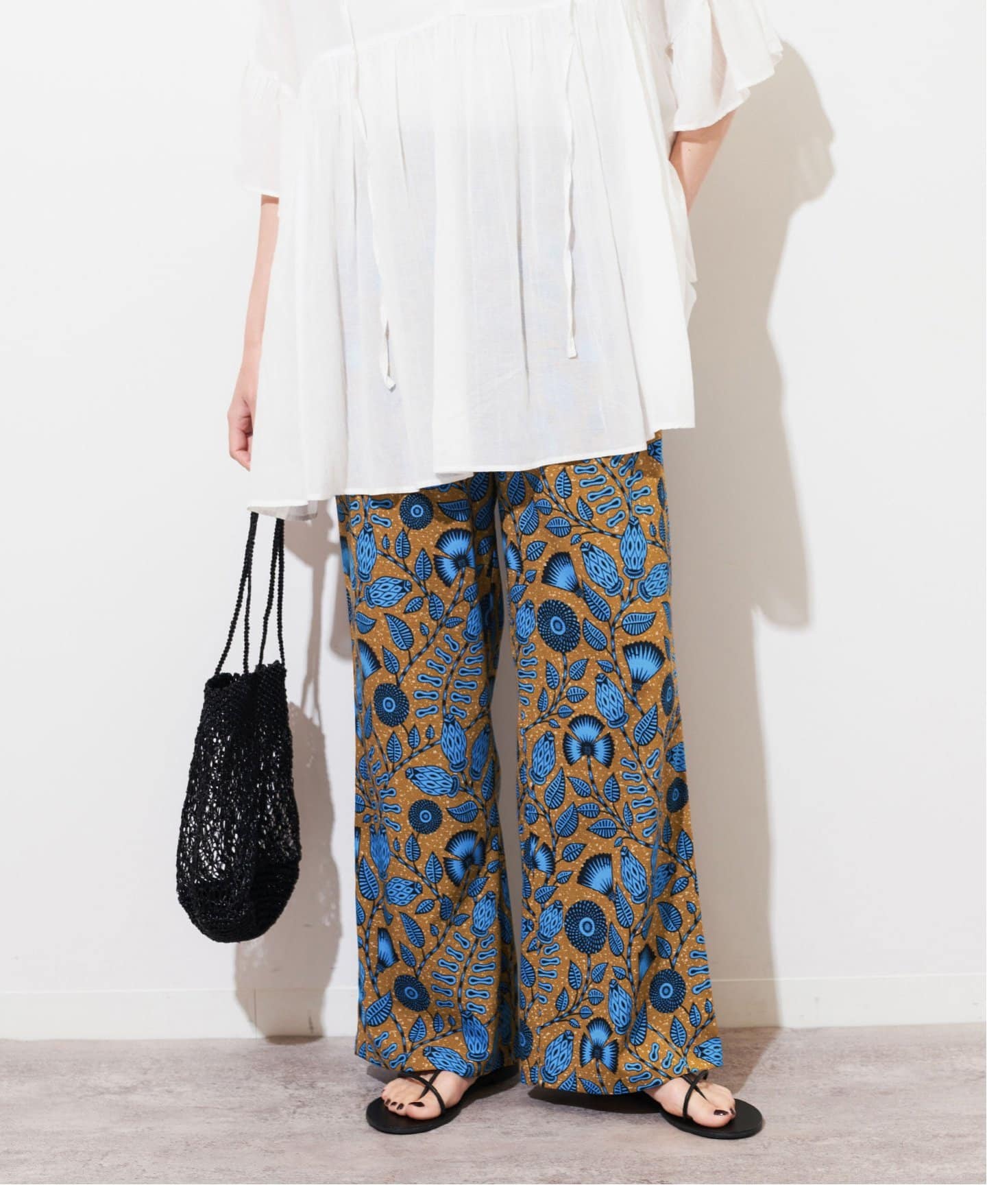 JS Relume African Flower Print PT 褲子 藍色(045) FREE