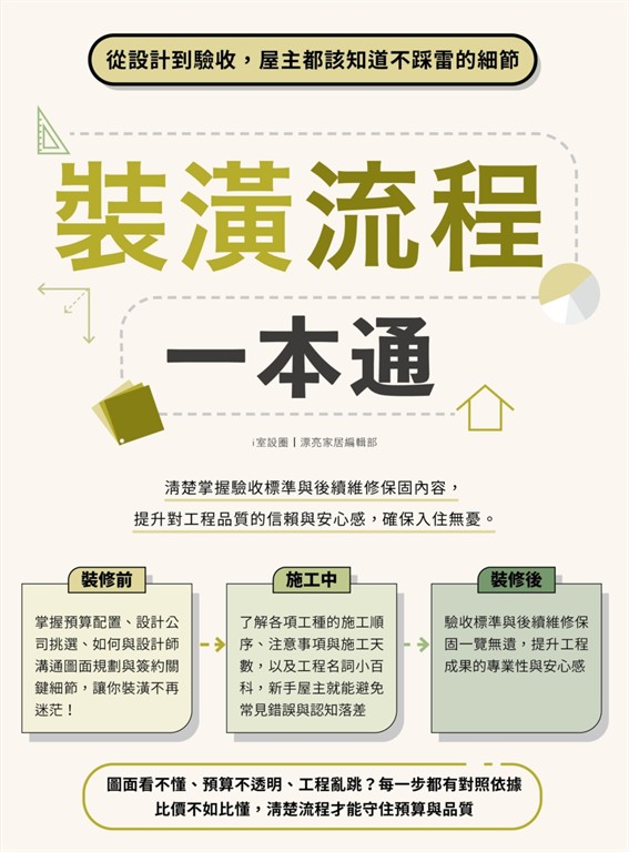 裝潢流程一本通：從設計到驗收，屋主都該知道不踩雷的細節 (電子書)