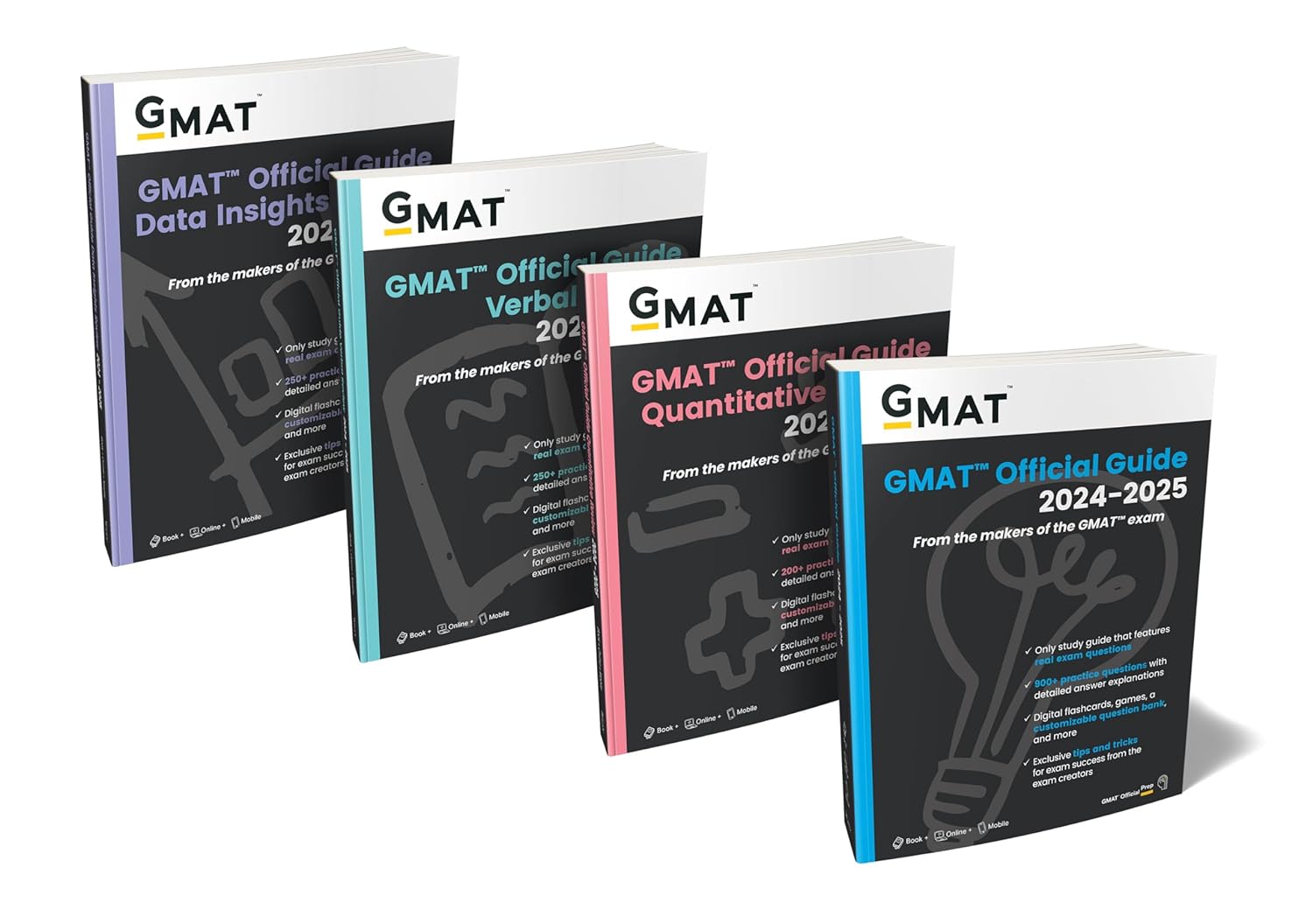 GMAT Official Guide 2024-2025 Bundle: Books+Online Question Bank(4冊合售)