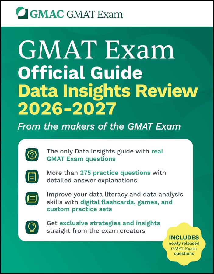 GMAT Official Guide Data Insights Review 2026-2027: Book+Online Question Bank