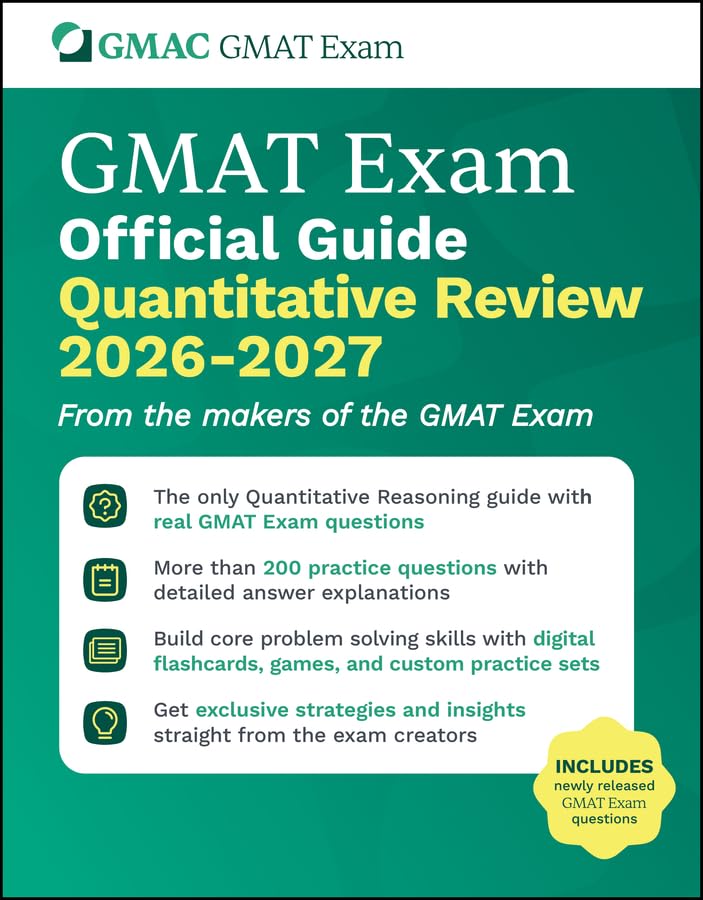 GMAT Official Guide Quantitative Review 2026-2027: Book+Online Question Bank
