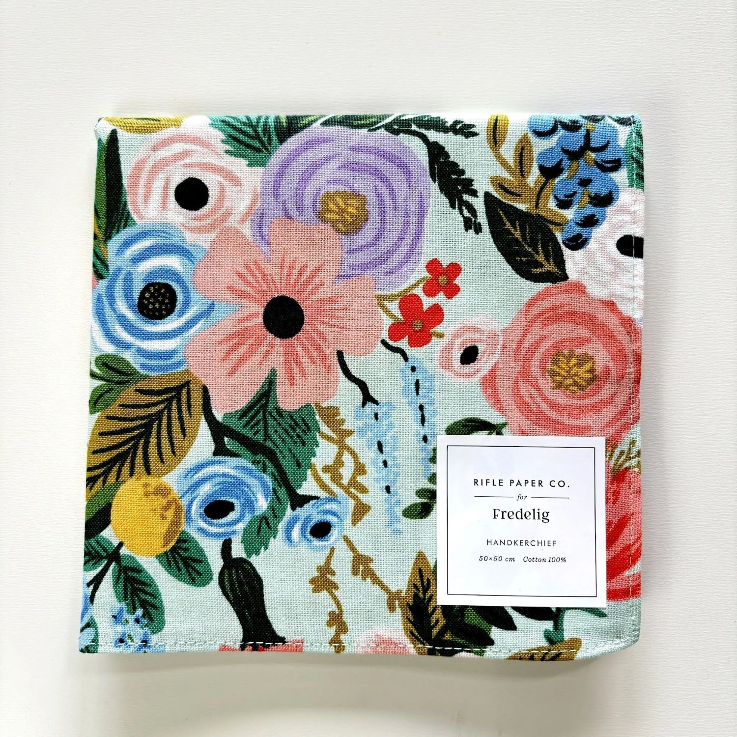 日本 Fine Gear Rifle Paper 手帕 Garden Party Mint | 誠品線上