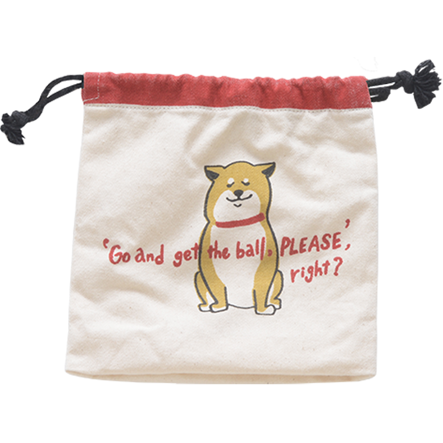 日本 AND PACKABLE 純棉束口袋/ Shiba Dog