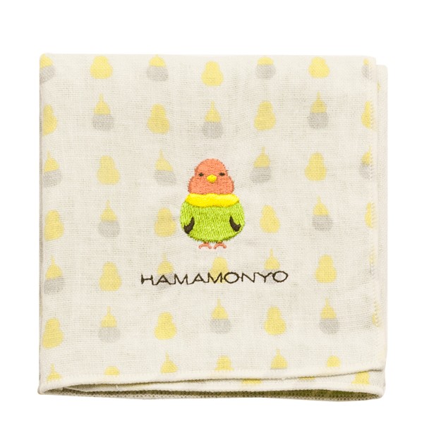 濱文様 和風純棉紗布巾手帕/ 點點鸚鵡