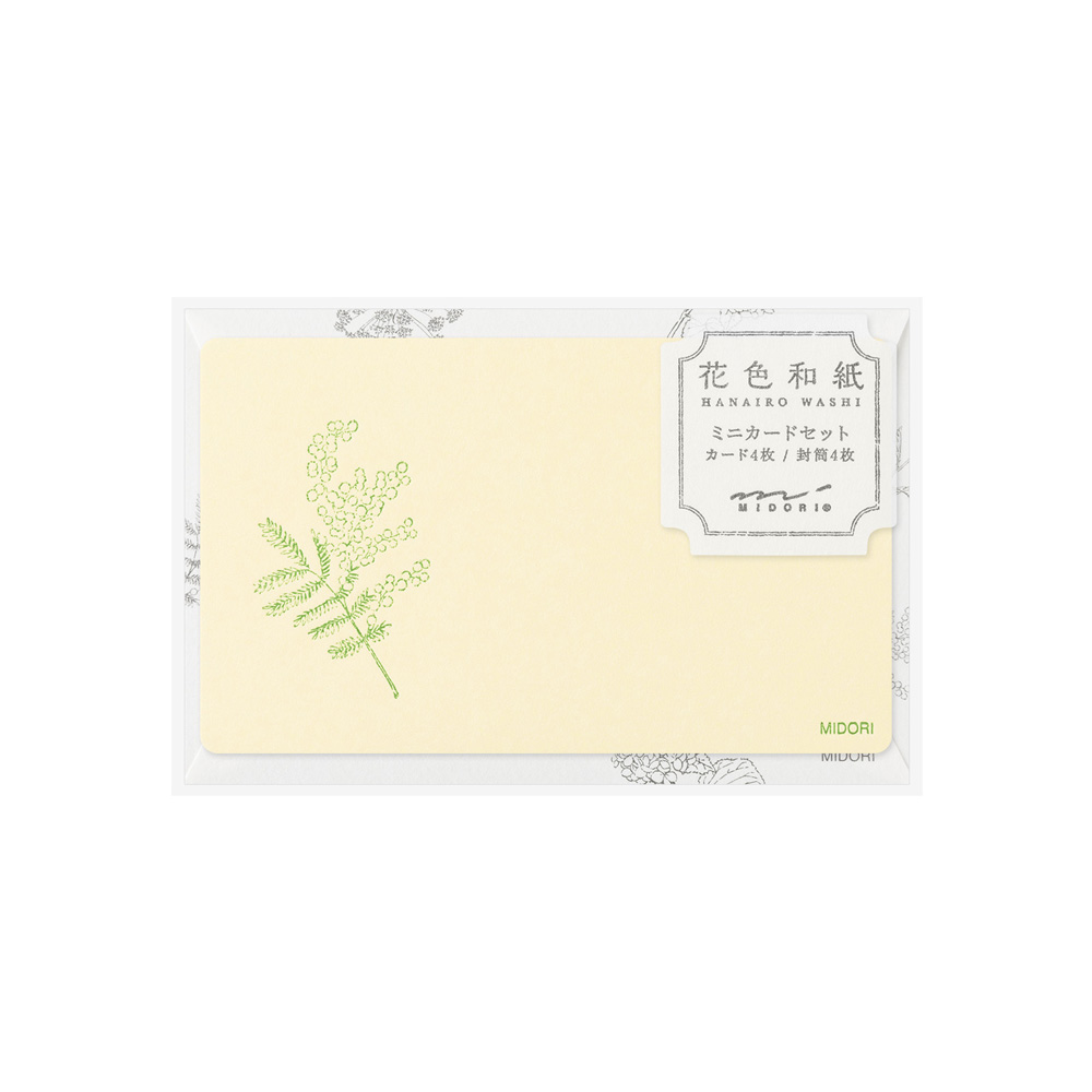 日本 MIDORI 花色和紙卡片尺寸信封信紙組 Yellow | 誠品線上