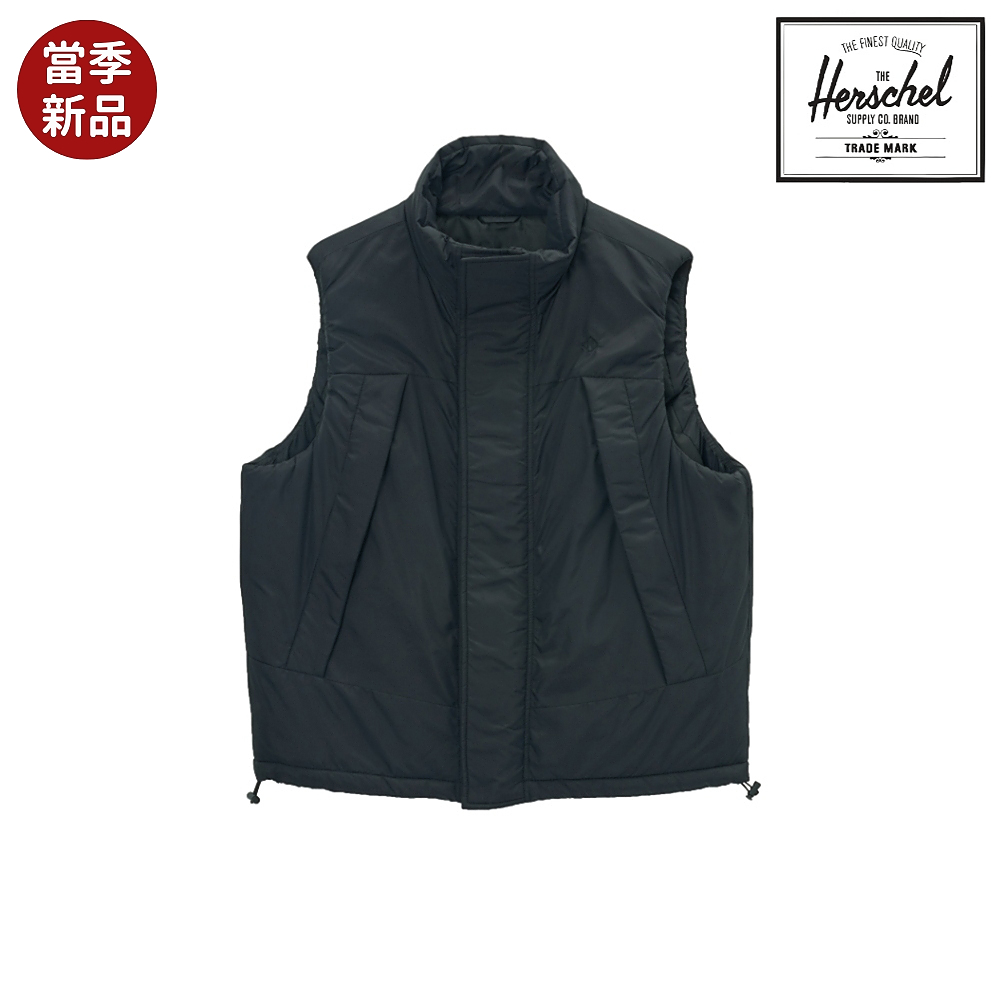 【Herschel】中性經典LOGO鋪棉背心 黑 L | 誠品線上