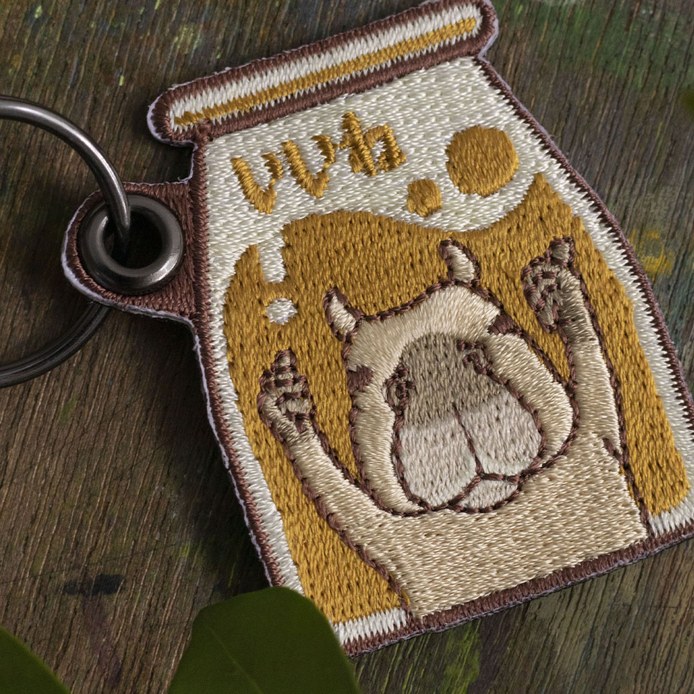 樂意Loidesign超棒棒いいね水豚刺繡吊飾