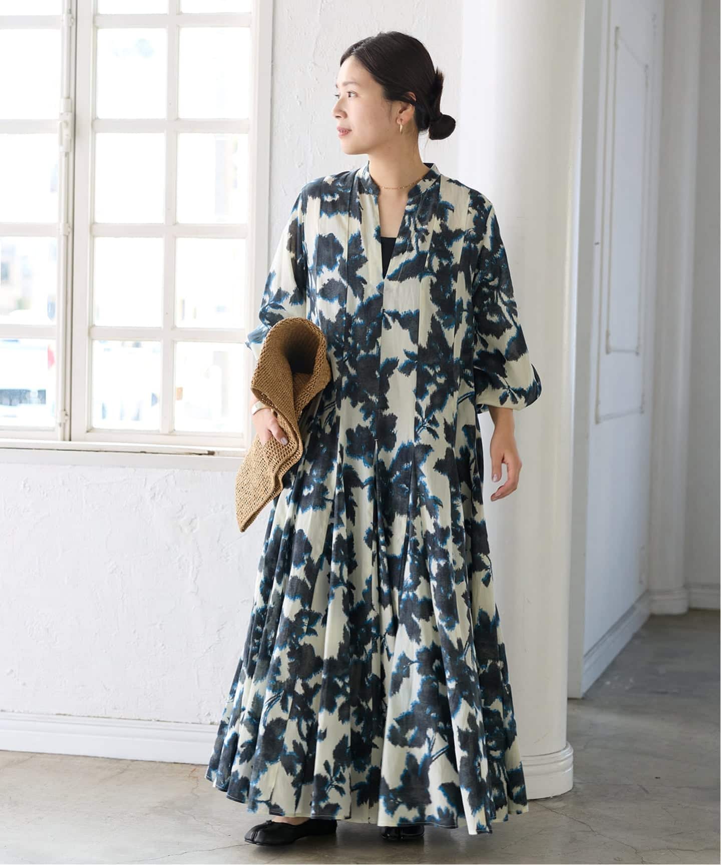 JS ORIENTAL PRINT OP 洋裝 藍色(045) FREE