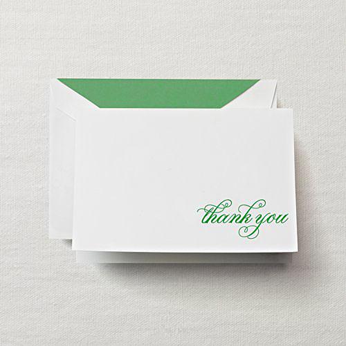 CRANE Thank You Notes Spring Green 10 Cards 誠品線上