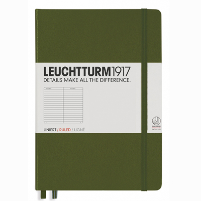 LEUCHTTURM1917 經典橫線筆記本 / 軍綠