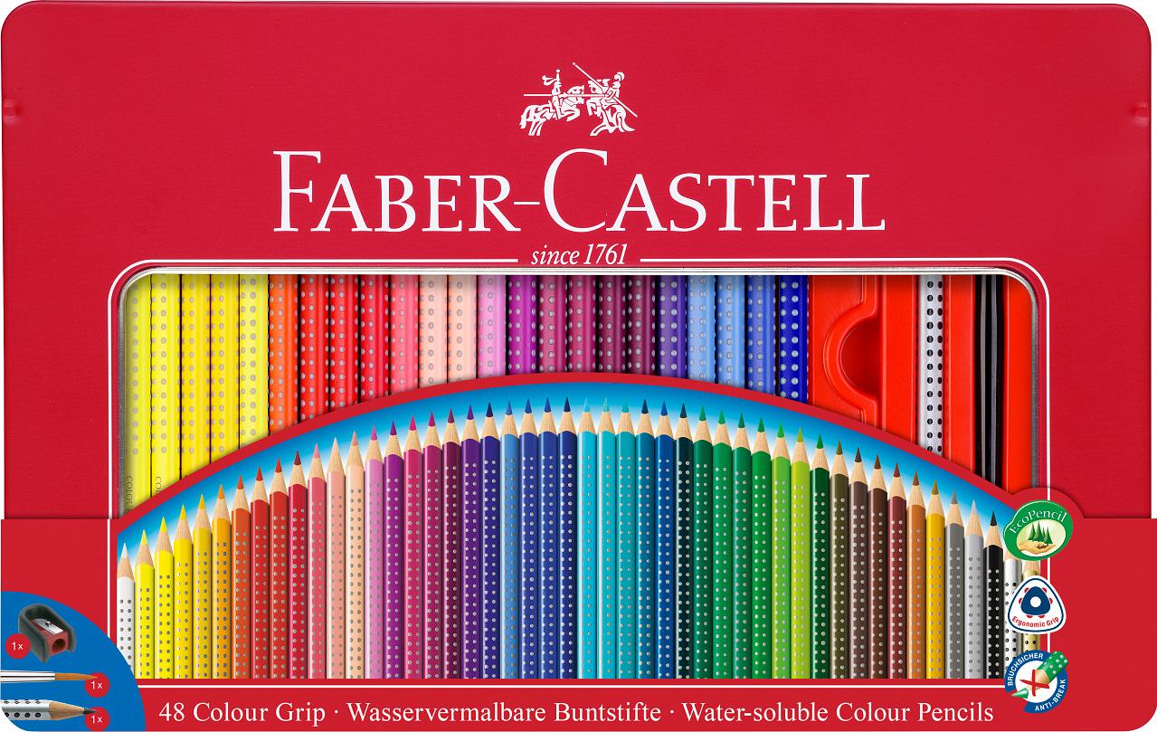 FABER-CASTELL 2001握得住水彩色鉛筆48色鐵盒| 誠品線上