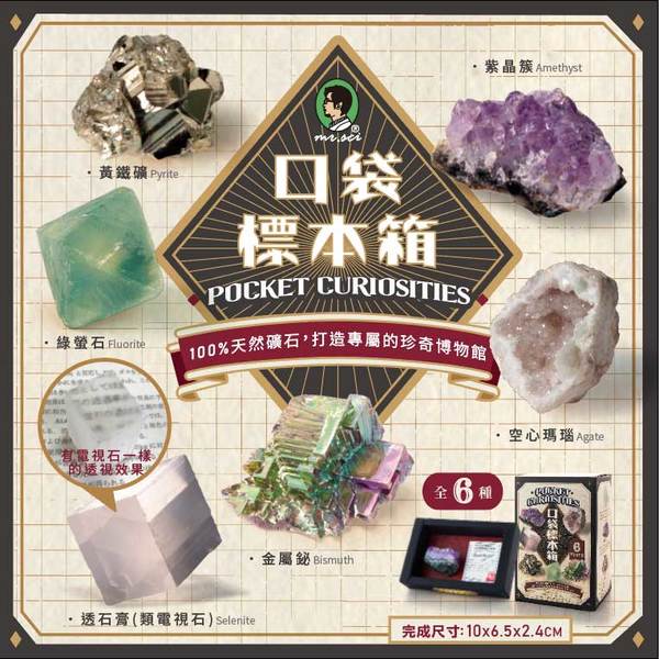 mr. sci賽先生科學工廠口袋標本箱/ 礦石系列/ 6款隨機出貨