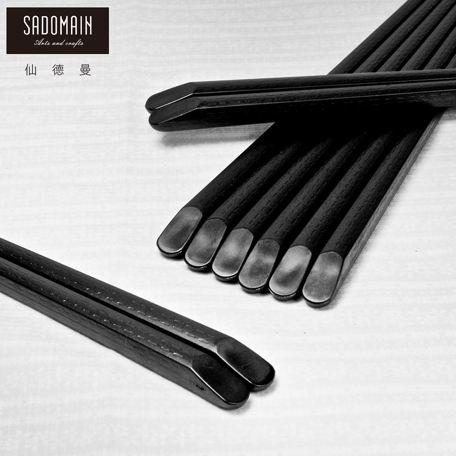 【SADOMAIN 仙德曼】高玻抗菌筷-斜角10雙