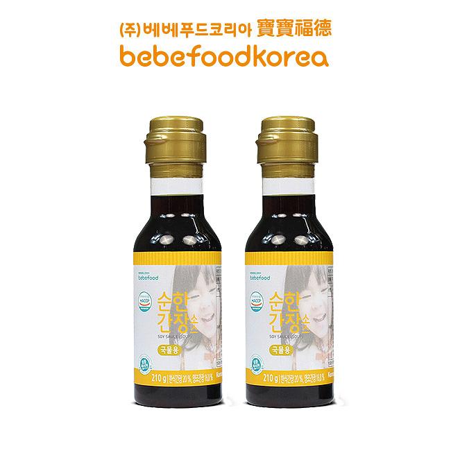 韓國bebefood寶寶福德 兒童調味醬油 2入組 (煮湯) 12M+