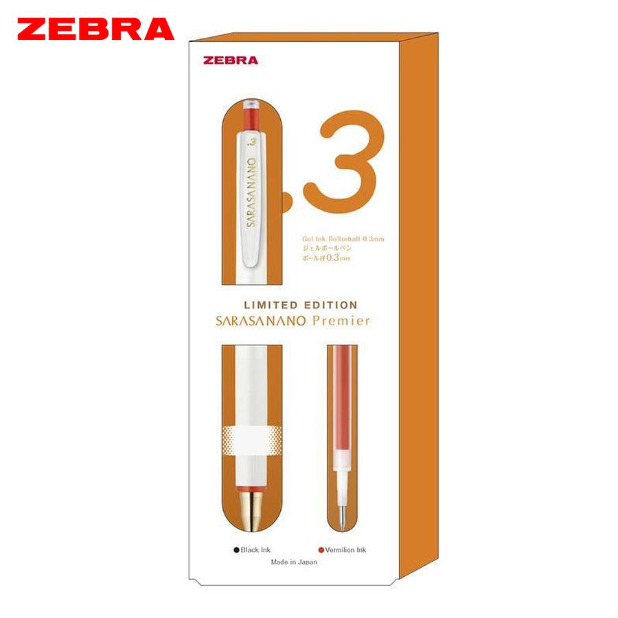 ZEBRA SARASA NANO鋼珠筆 0.3 限定組合 限定桿黑墨水+限定版橘筆芯 JJH72-PM-BK