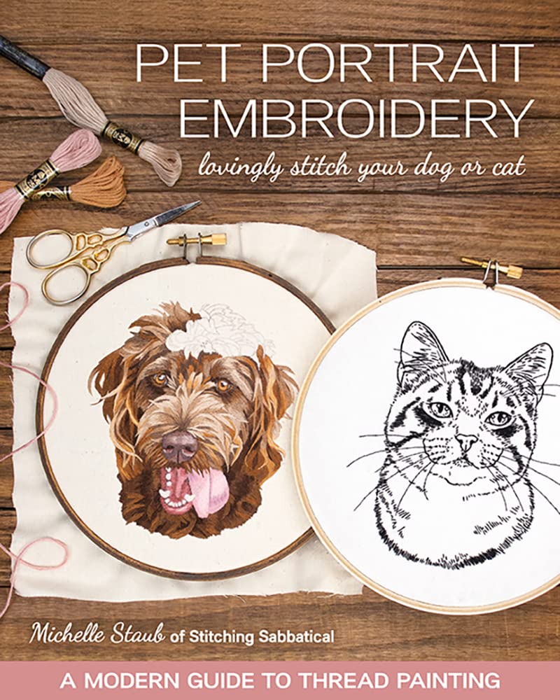 Pet Portrait Embroidery: Lovingly Stitch Your Dog or Cat