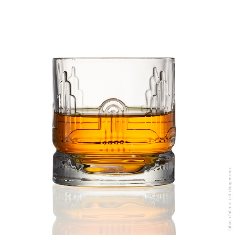 法國 LA ROCHÈRE 國家文化壓紋威士忌玻璃杯/ 美國/ 300 ml
