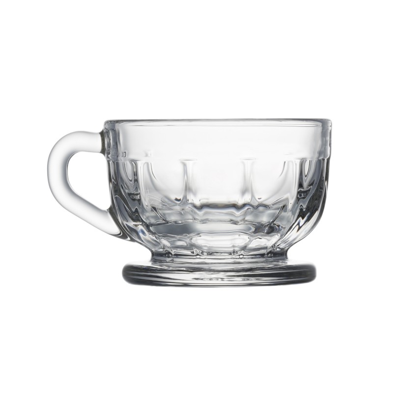 法國 LA ROCHÈRE 簡約壓紋玻璃咖啡杯/ 100 ml