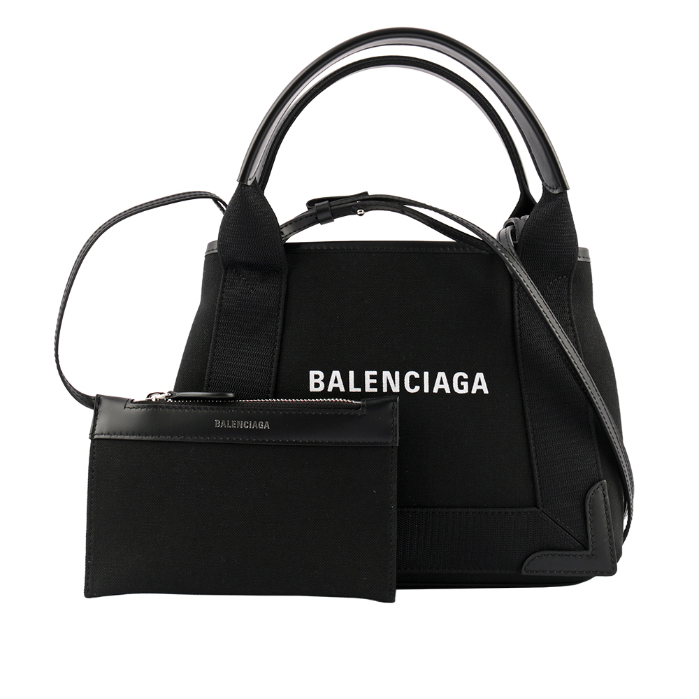 Balenciaga 巴黎世家】NAVY CABAS帆布二用包子母包_XS(黑) 平行輸入 