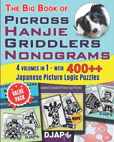 The Big Book of Picross Hanjie Griddlers Nonograms: 4 volumes in 1 - with 400++ Japanese Picture Logic Puzzles